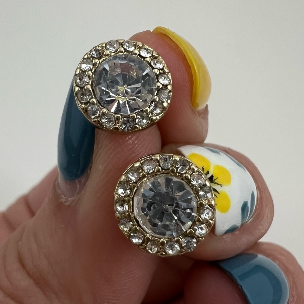 Kate Spade Circle Halo Stud Earrings, Gold Tone - Picture 5 of 6